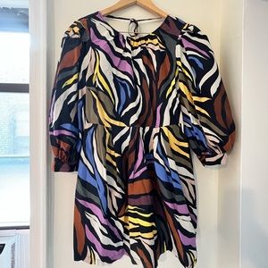 Who What Wear abstract Zebra Dress